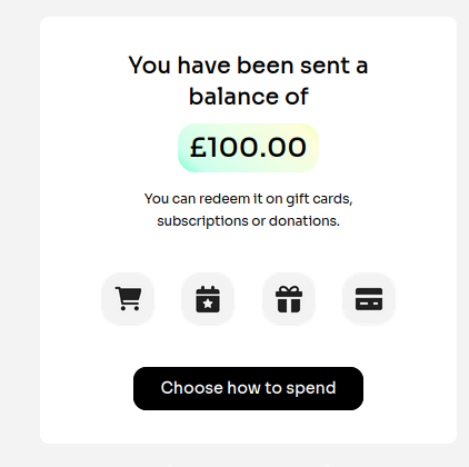 Runa gift card example payout