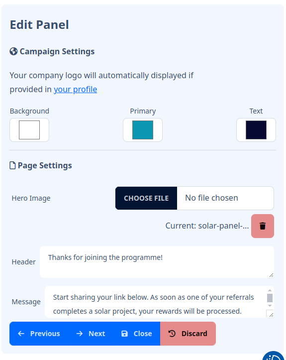 YoRefer settings pane